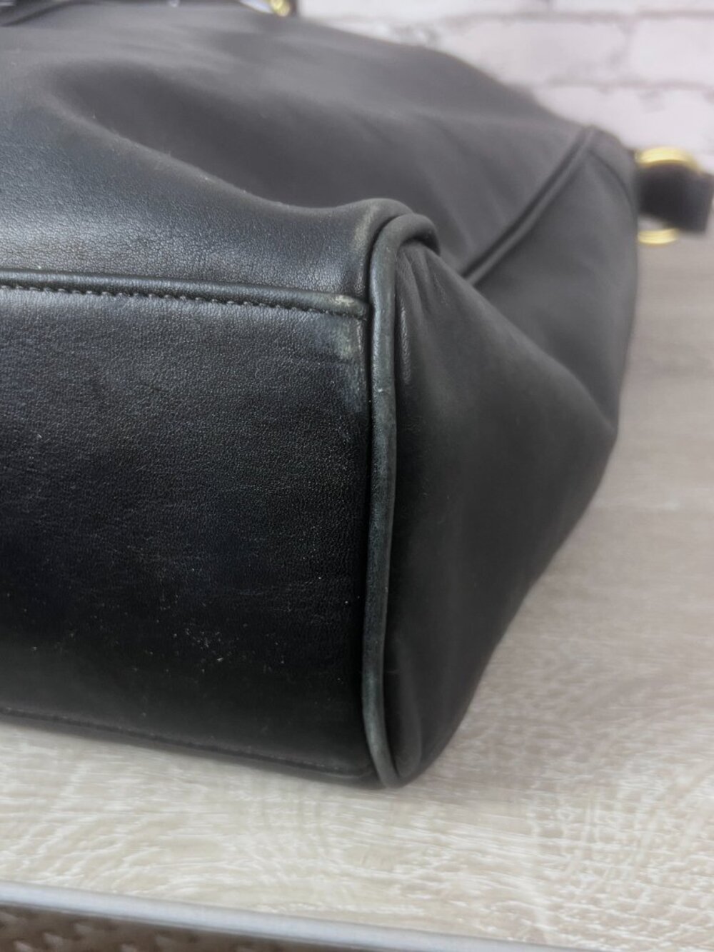 Vintage Coach XL Studio Bag Style 4081 in BLACK Leather, - Picture 5 of 7
